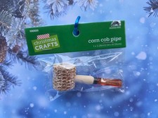 Mini Pipe Miniature Corn Cob Snowman Pipe Christmas plastic faux for Crafting