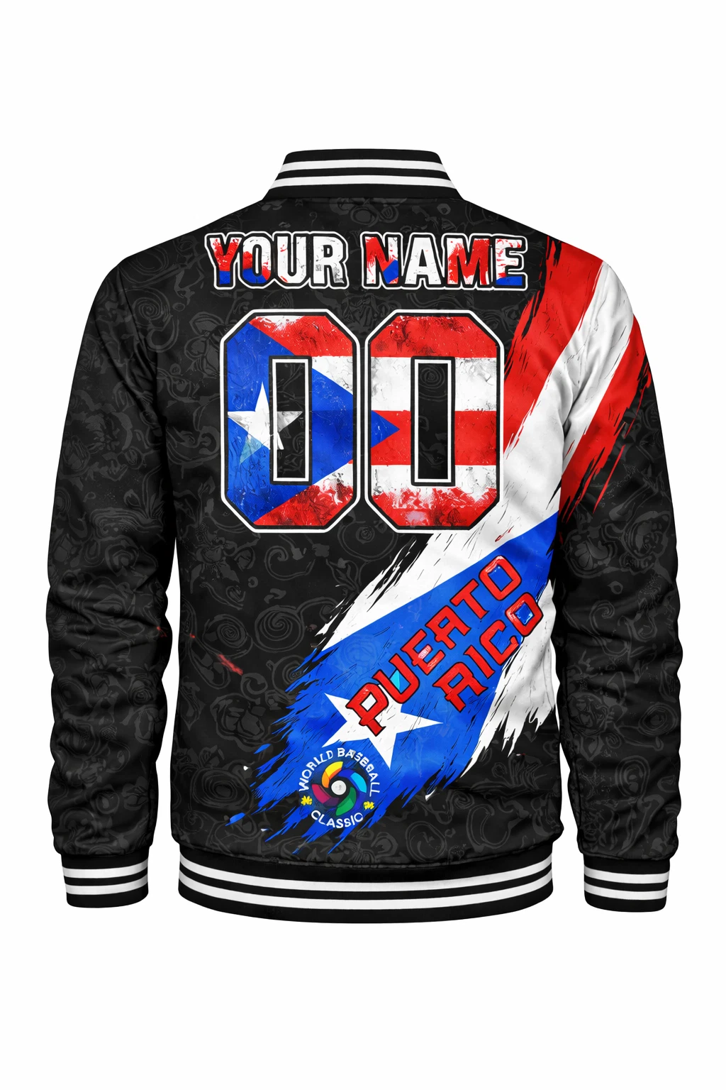 Personalized Name USA Team Baseball Jacket - All Over Print