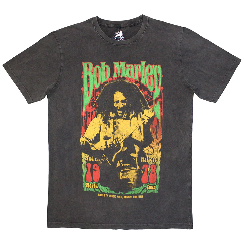 Bob Marley Stone Wash T-Shirt: 1978 OFFICIAL NEW