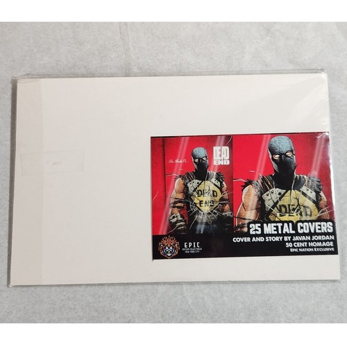 Metal Cover Dead End #1 Javan Jordan Signed W/ COA Homage to 50 Cent LTD To 25 - Picture 3 of 7
