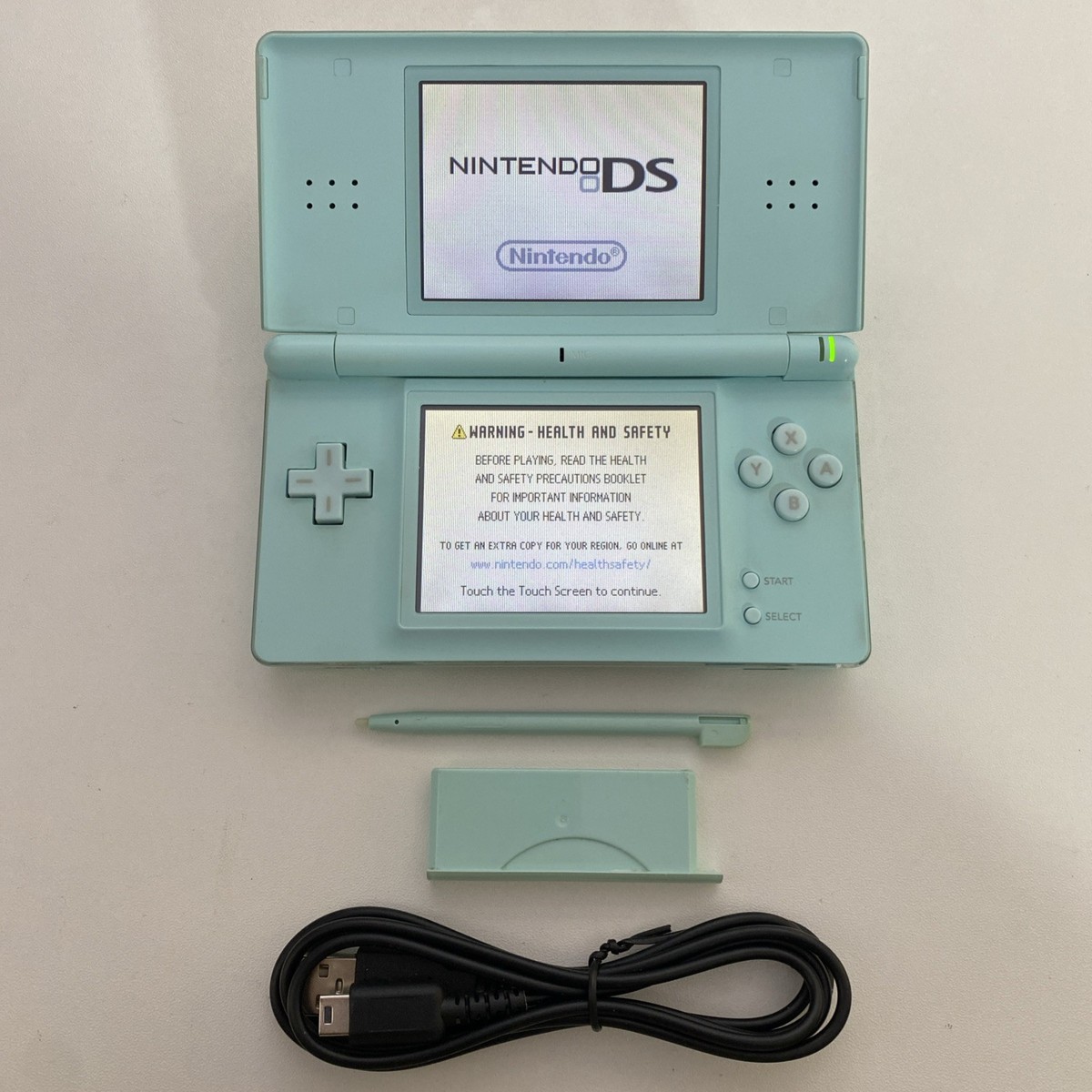 Nintendo DS Lite Console with Charger - Ice Blue - Tested