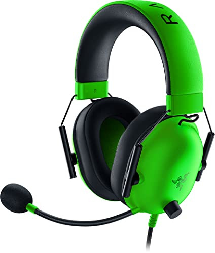 【ぺっちゃん】【中古美品】Razer BlackShark V2 HS Razer BlackShark V2 x Green Gaming Headset 3.5mm Analog 7.1ch