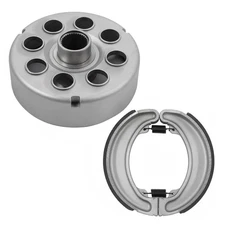 Rear Brake Drum Hub & Rear Brake Shoes, Compatible with 1988-2000 Honda TRX300 F