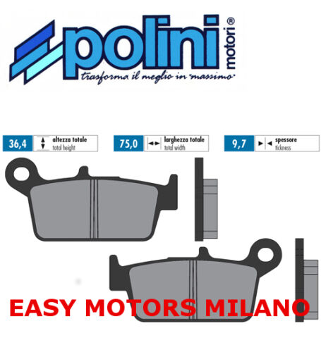 Coppia Pastiglie Freno ORIGINAL Posteriore Polini Beta RR 4T Enduro LC 125 2011 - Afbeelding 1 van 3