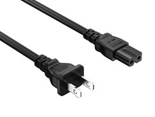 1ft NEMA 1-15P to C7 2-Prong Notebook Power Cord, Polarized, 18 AWG, SPT-2, 1...
