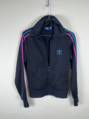 Adidas Navy Blue Sweatshirt Size M Women Trackshirt Top Women Jacket