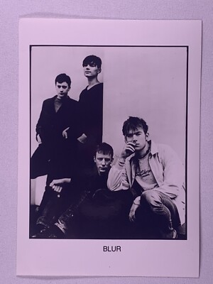 Blur Photograph Vintage Britpop Black and White Promotional Image Circa. 1990s