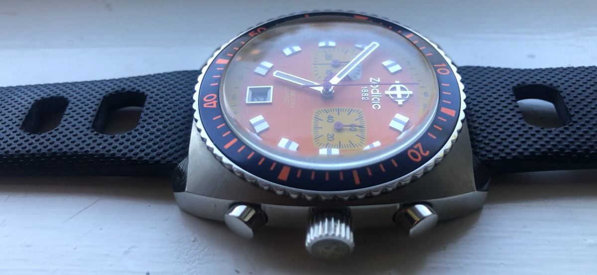 ZODIAC VINTAGE SEA DRAGON ZO2232 CHRONOGRAPH QUARTZ SWISS (New