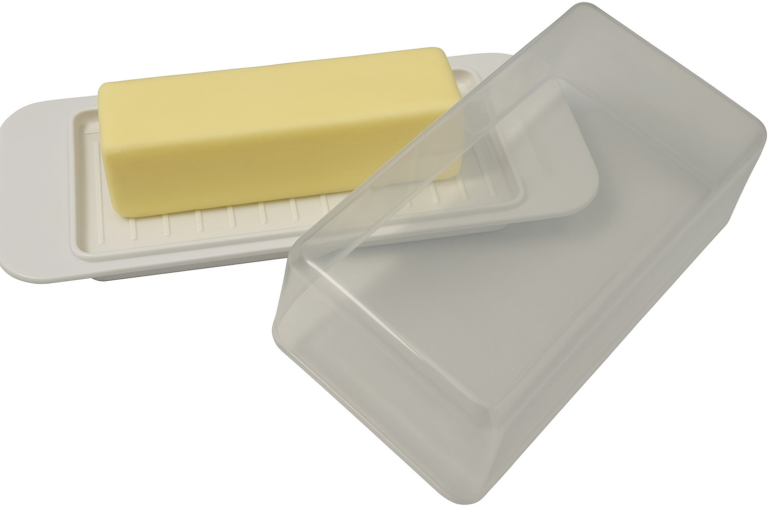 Butter Dish with Lid & Handles – Fits East & West Coast Butter Sticks