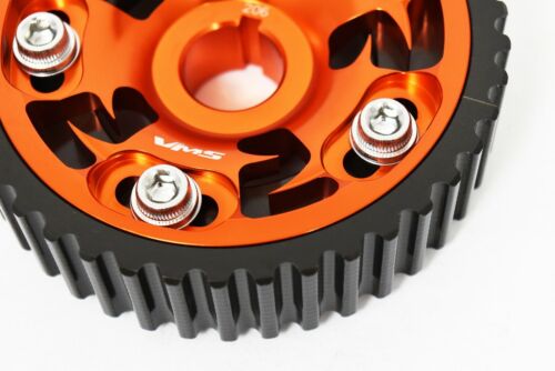 VMS 88-00 HONDA CIVIC D15 D16 SOHC ADJUSTABLE RACING CAM GEAR & OEM KEY ORANGE - Picture 2 of 5