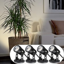 4 Pack Led Spotlight Indoor For Plants Up Lights 120v Floor Spot Lights Warm Whi