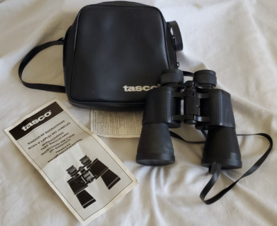 Tasco Binoculars 10x50mm ZIP Focus Wide Angle Coated Optics Case 367 Ft 122/1000