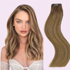 Human Hair Extensions Clip in,120g 7pcs Clip in Hair Extensions Real Human Hair