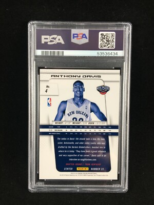 PSA10❗️ ANTHONY DAVIS RC PRIZM LOW POP. POP 244 PSA 10 Anthony Davis 2013-14 Panini Prizm Base #4 Pelicans