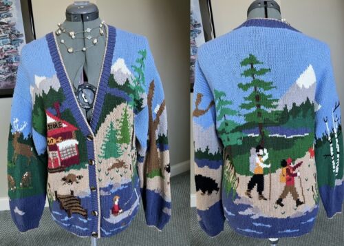 Design Options M L Sweater Cardigan Outdoors Hiking Fishing Easter Mothers Day