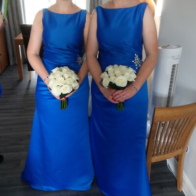 Cobalt Blue full length Bridesmaid Dresses Size 10 & 12