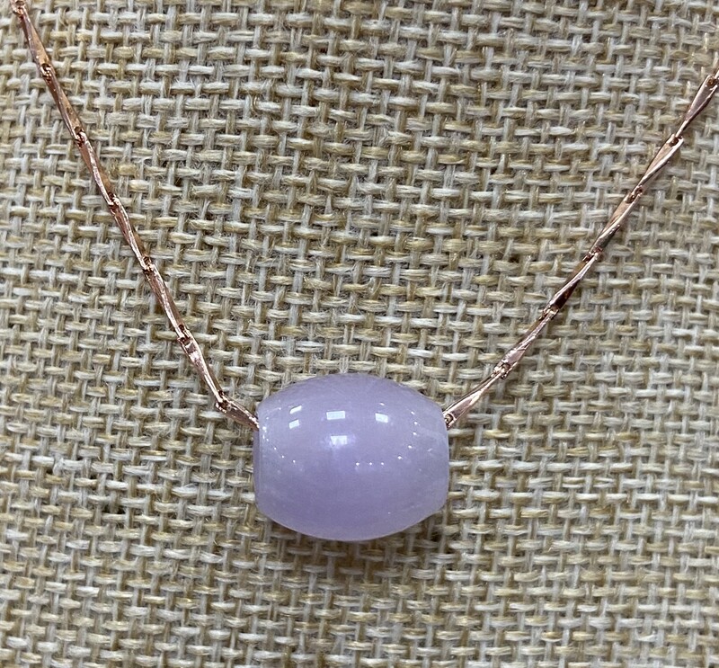 Certified Grade A natural purple jadeite jade lucky loose bead pendant