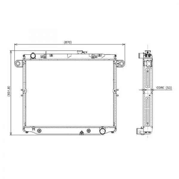 Radiador Denso para Toyota Land Cruiser 98-07 Lexus LX470 1998-2006 V8 4.7L 2UZFE - Imagem 2 de 3