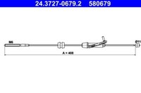 ATE 24.3727-0679.2 Seilzug, Feststellbremse FüR Ford