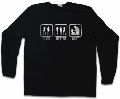GOOD BETTER BEST HERREN LANGARM T-SHIRT Gamer Games Gaming computer RPG