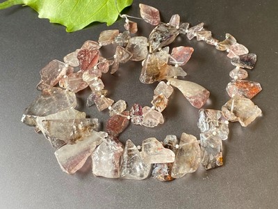 Super Seven Quartz gemstone polished beads size 35-10 mm 16 inches strand Q-121