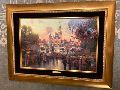 Disney - sario2827 18x27 Thomas Kinkade Disneyland 50th Anniversary Framed