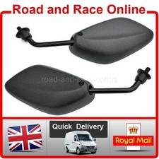 Pair 8mm Black Universal Scooter / Moped / Motorcycle Mirrors Screw In Type