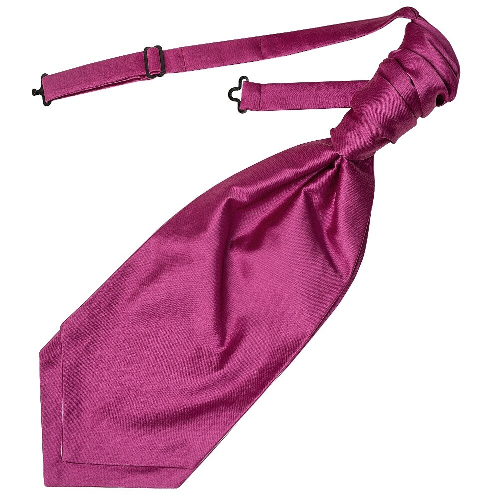 Plain Fuchsia Satin Men's Cravat Tie Wedding Formal Prom Christening Neck Tie