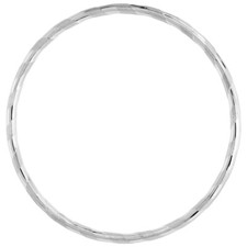 925 Sterling Silver Stackable Slip-On Straight Bangle Bracelet 3mm, 7.5" Long