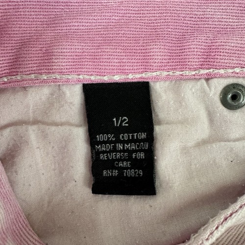 Rue21 Shorts Womens 1/2 Low Rise Cut-Off Distressed Raw Hem Pink Denim Cotton - Picture 8 of 8