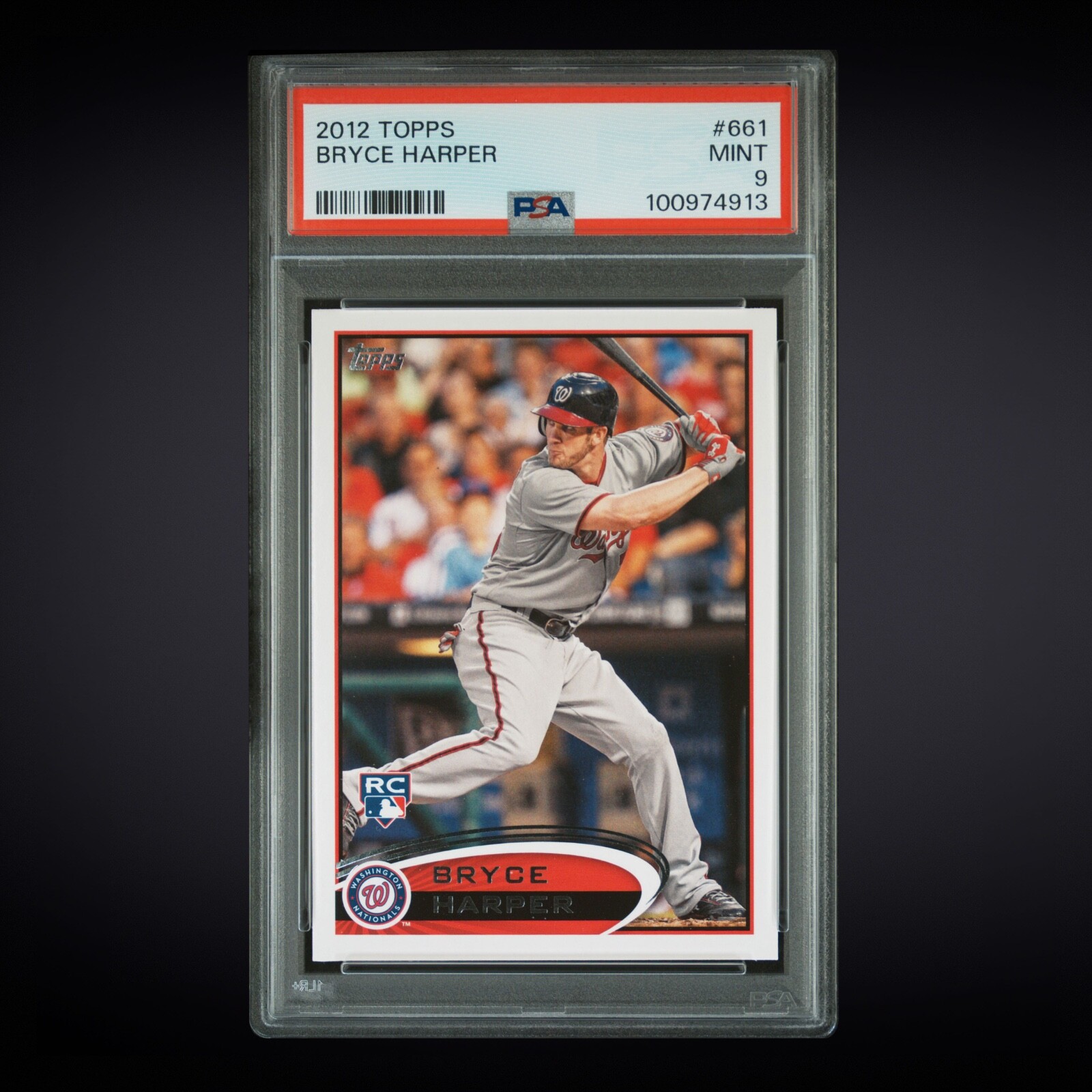 2012 TOPPS BLUE HELMET #661 BRYCE HARPER RC PSA 9