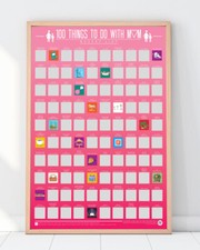 Image of 100 Things To Do With Mum Bucket List Scratch Poster Mother's Day Birthday