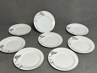 8 Rosenthal Porzellan Teller 21cm Asimmetria gold lila Björn Wiinblad #1124