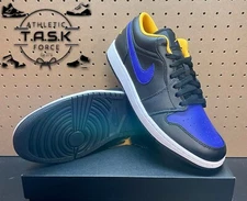 Nike Air Jordan 1 Low Shoes "Lakers" Black Concord Taxi Mens sz 11 553558-075