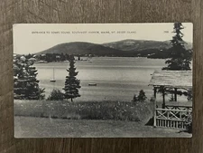 1957 Somes Sound Southwest Harbor, ME Posted Antique Postcard