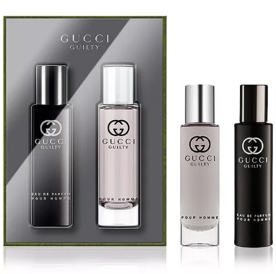 Gucci Men Guilty Eau de Toilette /PARFUME Duo Travel Spray  15ML X 2 PCS~SET NEW