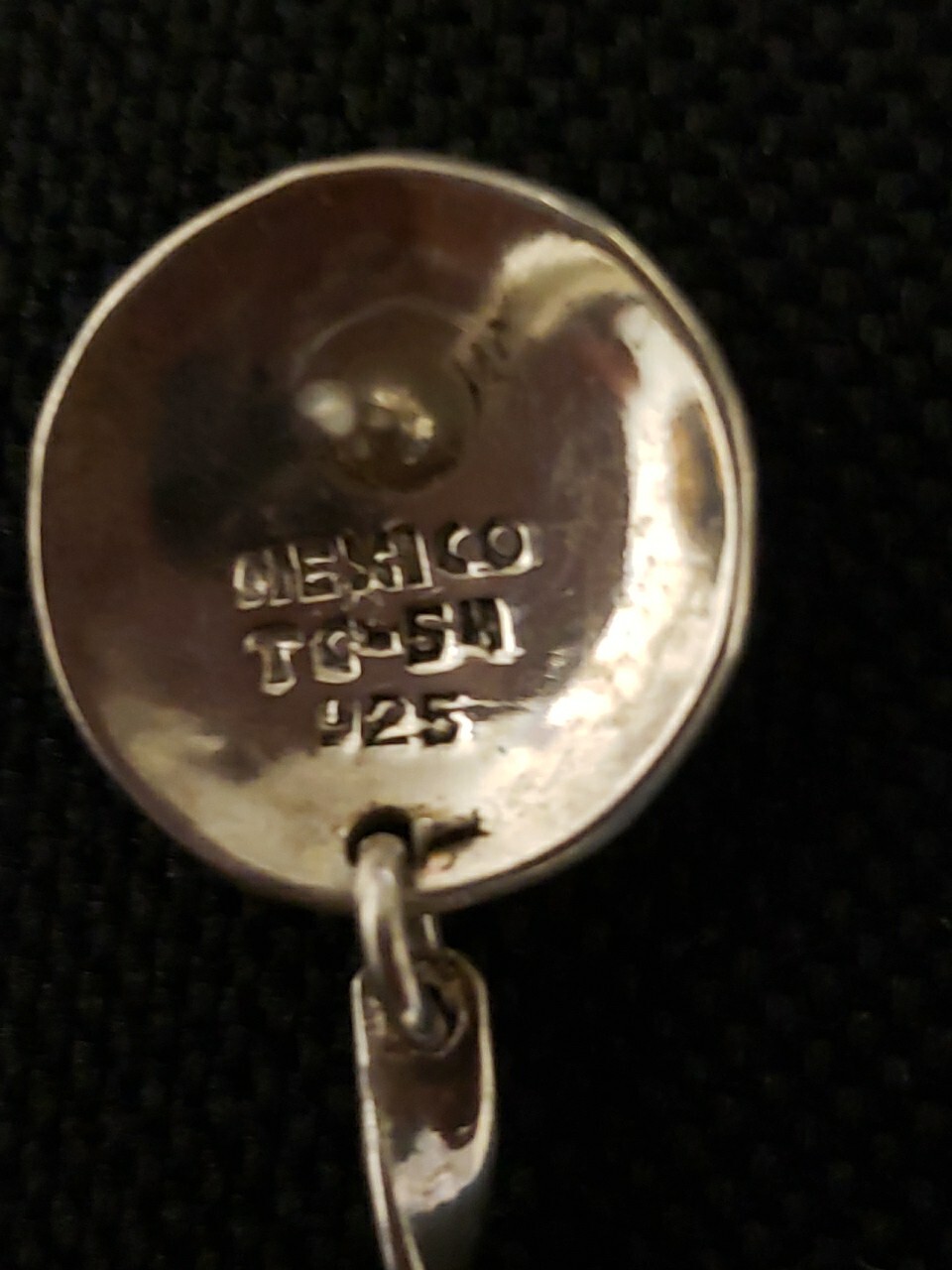 JUMBO STERLING SILVER PENDULUM DANGLE EARRINGS. W… - image 3