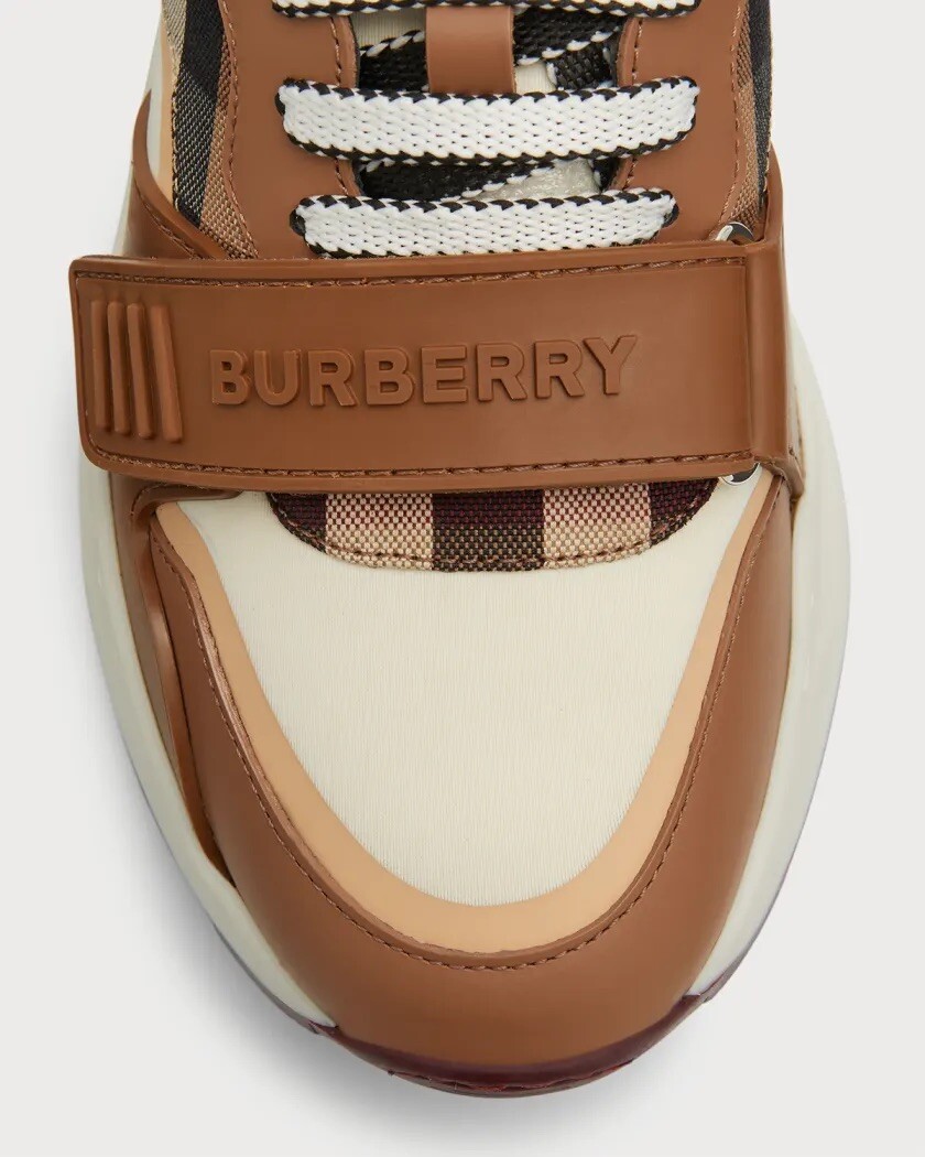 Burberry Ramsey Vintage Check Grip Sneakers WHITEBIRCH BROWN 37EU image 3