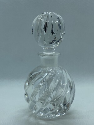 トップス VINTAGE PERFUME SMELL SHEER TOP JP440. Vintage Clear Swirl Glass Perfume Spray With Puffer