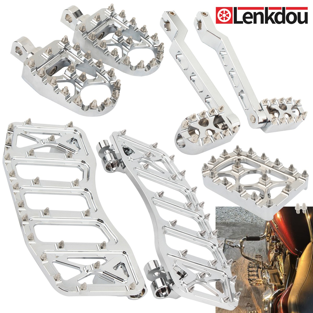 MX Style Floorboards Highway Pegs Shifter Levers For Harley