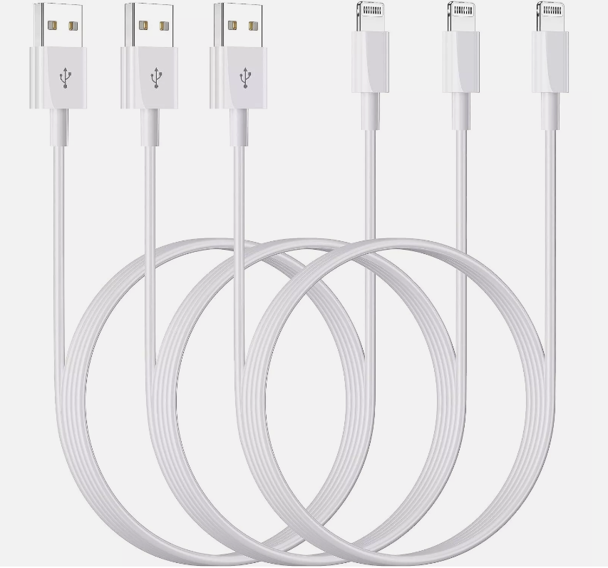 USB a to Lightning Cable 3ft 3pack Apple Mfi Certified Apple Lightning Iphone...-image