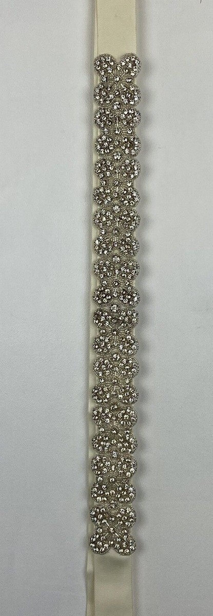 Bridal Belt Sash Rhinestone Waist Ribbon Wedding Party Dress  display picture 2