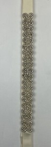 Bridal Belt Sash Rhinestone Waist Ribbon Wedding Party Dress Ivory Cara Womans