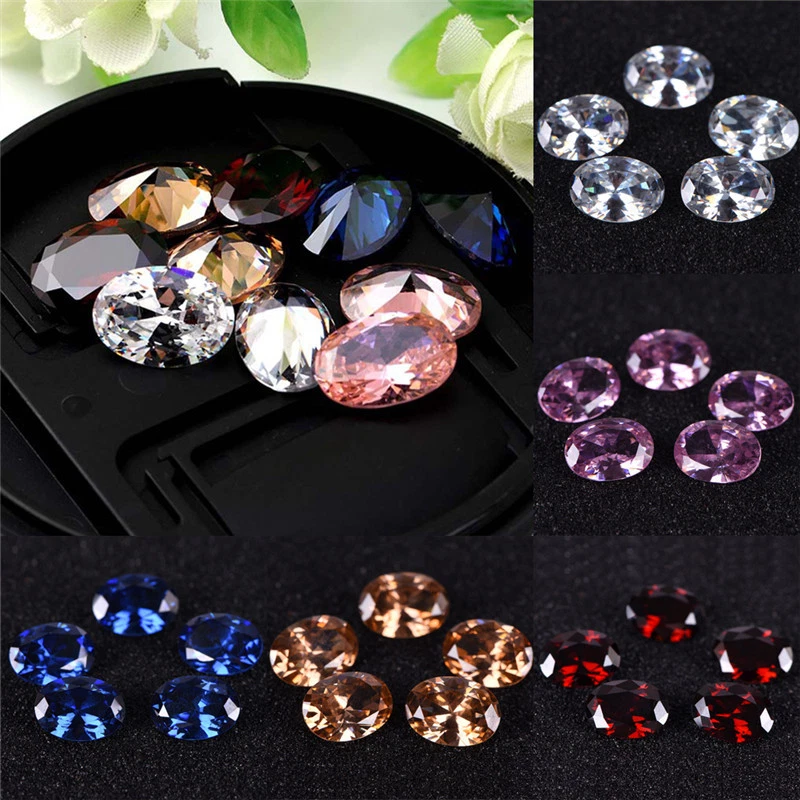 1pc 14mm Gem Oval Shape Zircon Natural Loose Gemstone Jewelry