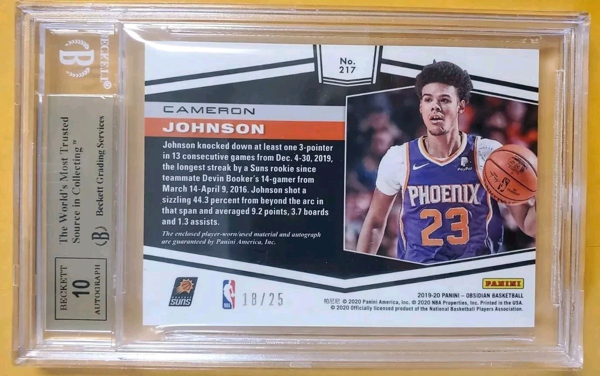 その他 Cameron Johnson rookie auto RC CAMERON CAM JOHNSON PHOENIX SUNS SIGNED NBA HOOPS ROOKIE