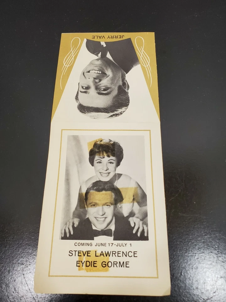 Brochure for Jerry Vale at Empire Room at The Palmer House Hilton in Chicago Ill - Изображение 2 из 3