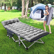 SLSY Folding Camping Cot, 28" Wide Folding Bed Cot Guest Bed Mattress,Carry Bag