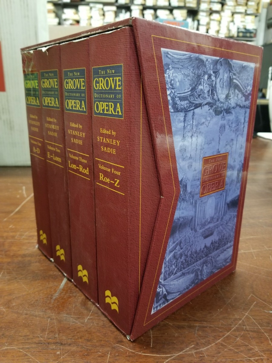 New Grove Dictionary of Opera 4 Vol Set PB Books VG+ Stanley Sadie