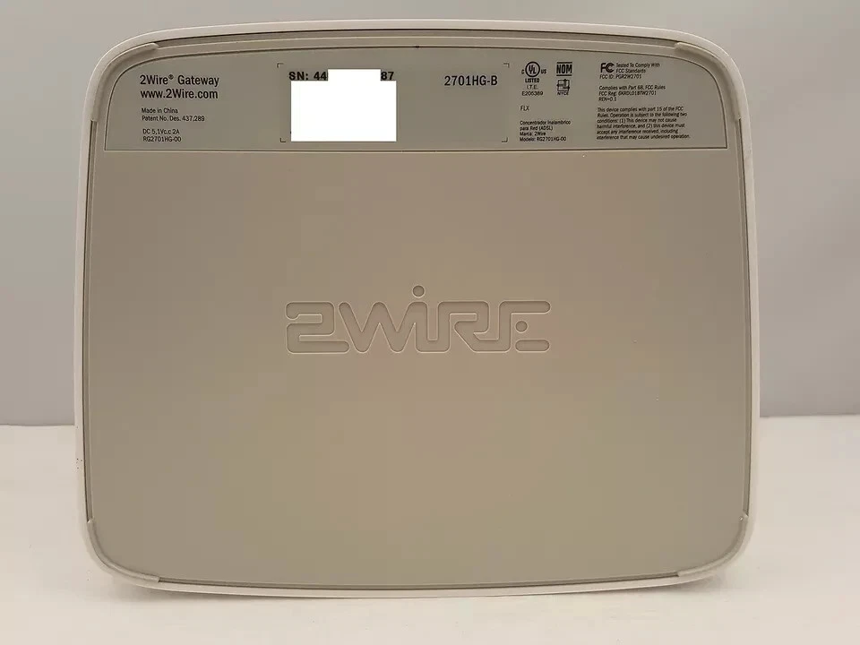 AT&T 2WIRE 2701HG-B HIGH SPEED WIRELESS DSL MODEM ONLY - Image 2 of 4