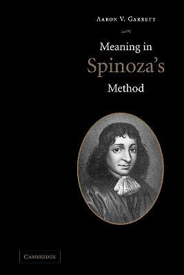 Meaning in Spinoza's Method Garrett Paperback Cambridge University Press